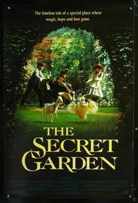 3p633 SECRET GARDEN one-sheet poster '93 Kate Maberly as Mary Lennox, cool image of kids in garden!