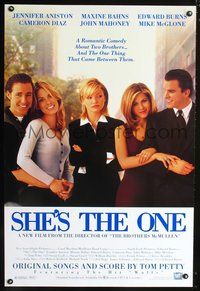 3p646 SHE'S THE ONE one-sheet '96 Edward Burns, Jennifer Aniston, Maxine Baiins, Cameron Diaz!