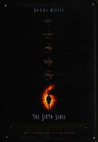 3p659 SIXTH SENSE DS one-sheet movie poster '99 Bruce Willis, Haley Joel Osment, M. Night Shyamalan