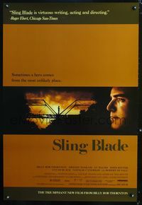 3p662 SLING BLADE one-sheet movie poster '96 great image of star & director Billy Bob Thornton!