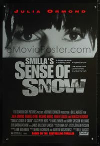 3p665 SMILLA'S SENSE OF SNOW one-sheet '97 Billie August, super close-up of Julia Ormond's eyes!