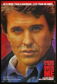 3p670 SOMEONE TO WATCH OVER ME teaser one-sheet '87 Ridley Scott, super close-up of Tom Berenger!