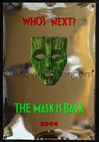3p671 SON OF THE MASK foil teaser one-sheet movie poster '05 great image of the looney Loki mask!