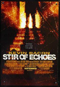 3p697 STIR OF ECHOES DS advance one-sheet '99 Kevin Bacon, great horror image of shadow at stairs!