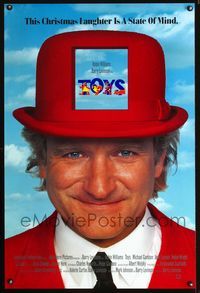 3p743 TOYS DS advance style A one-sheet movie poster '92 wacky image of Robin Williams w/empty hat!
