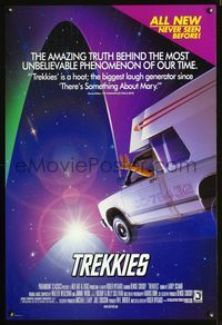 3p747 TREKKIES DS one-sheet movie poster '99 Star Trek fan documentary, wacky truck-in-space art!