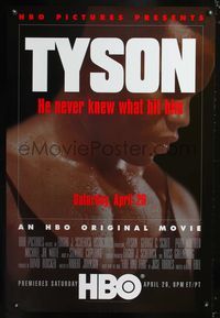 3p754 TYSON TV advance one-sheet '95 great image of Michael White as heavyweight champ of the world!