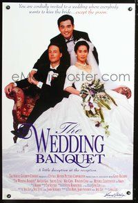 3p773 WEDDING BANQUET one-sheet poster '93 Ang Lee, Ah-Leh Gua, Sihung Lung, Mitchell Lichtenstein!