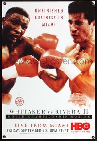 3p778 WHITAKER VS RIVERA II TV advance 1sh '96 Pernell Whitaker vs. Wilfredo Rivera, boxing rematch!