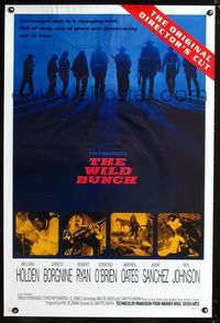 3p782 WILD BUNCH one-sheet R95 Sam Peckinpah classic, William Holden, Ernest Borgnine, cool image!