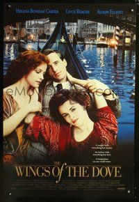 3p787 WINGS OF THE DOVE int'l 1sheet '97 Helena Bonham Carter, Linus Roache, & Elliott in gondola!