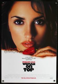 3p793 WOMAN ON TOP advance one-sheet movie poster '00 great portrait of sexy Penelope Cruz w/pepper!