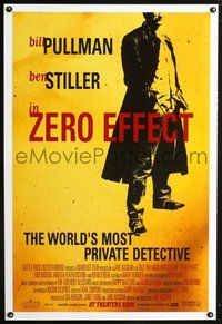 3p800 ZERO EFFECT DS advance one-sheet poster '98 Bill Pullman, Ben Stiller, cool poster design!
