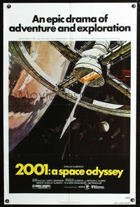 3r010 2001: A SPACE ODYSSEY one-sheet R80 Stanley Kubrick, Keir Dullea, Gary Lockwell, HAL 9000!