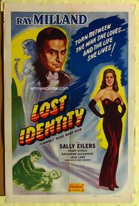 3r040 ALIAS MARY DOW 1sheet R48 completely different image with sexiest Sally Eilers, Lost Identity!