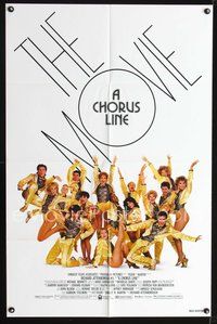 3r151 CHORUS LINE one-sheet movie poster '85 great image of Michael Douglas & Broadway chorus group!