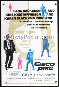 3r157 CISCO PIKE one-sheet movie poster '71 Gene Hackman, Kris Kristofferson, Karen Black, Viva