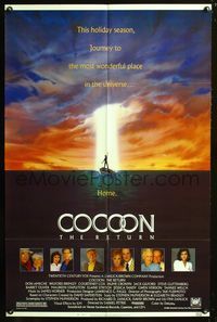 3r165 COCOON THE RETURN one-sheet poster '88 Courtney Cox, Don Ameche, Wilford Brimley, Hume Cronyn