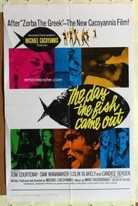 3r214 DAY THE FISH CAME OUT one-sheet '67 Michael Cacoyannis, cool images of sexy Candice Bergen!