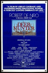 3r223 DEER HUNTER one-sheet movie poster '78 Robert De Niro, Michael Cimino, Mantel artwork!
