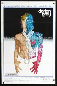 3r250 DORIAN GRAY one-sheet '70 Helmut Berger, really cool Ted CoConis art of title character!