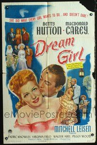 3r263 DREAM GIRL style A 1sheet '48 Betty Hutton did what every girl wants to do, and doesn't dare!
