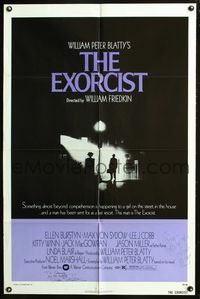 3r289 EXORCIST signed one-sheet '74 William Friedkin, Max Von Sydow, autographed by Linda Blair!