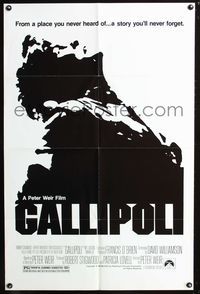 3r359 GALLIPOLI one-sheet poster '81 Peter Weir classic, great black & white image of Mark Lee!