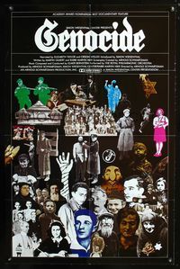 3r368 GENOCIDE one-sheet poster '81 Holocaust documentary narrated by Liz Taylor & Orson Welles!