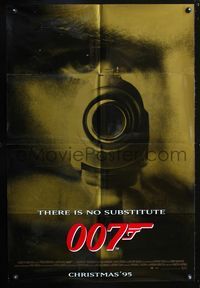 3r382 GOLDENEYE advance one-sheet movie poster '95 Pierce Brosnan as secret agent James Bond 007!