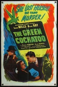 3r393 GREEN COCKATOO one-sheet poster '47 John Mills, Rene Ray, directed by William Cameron Menzies!
