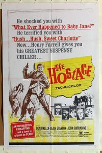 3r454 HOSTAGE one-sheet movie poster '67 early Harry Dean Stanton, cool action art!