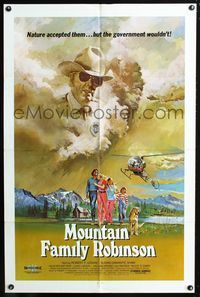 3r608 MOUNTAIN FAMILY ROBINSON one-sheet movie poster '79 great wilderness art of helicopter & cast!