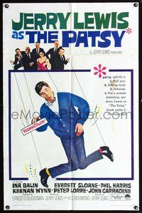 3r665 PATSY 1sh '64 wacky image of Jerry Lewis star & director hanging from strings like a puppet!