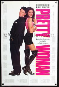 3r684 PRETTY WOMAN DS Int'l 1sheet '90 sexiest prostitute Julia Roberts loves wealthy Richard Gere!