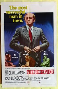 3r704 RECKONING int'l one-sheet poster '69 Nicol Williamson is the most successful man in town!
