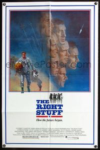 3r713 RIGHT STUFF one-sheet movie poster '83 great Tom Jung art of the first NASA astronauts!