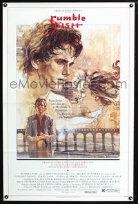 3r740 RUMBLE FISH one-sheet poster '83 Francis Ford Coppola, great art of Matt Dillon by John Solie!