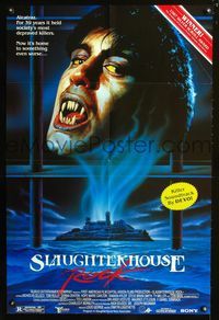 3r790 SLAUGHTERHOUSE ROCK one-sheet '88 Alcatraz horror, wild artwork of floating vampire head!