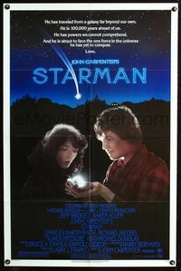 3r826 STARMAN one-sheet poster '84 John Carpenter, close-up of alien Jeff Bridges & Karen Allen!