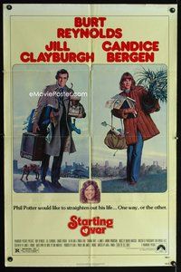 3r827 STARTING OVER one-sheet poster '79 artwork of Burt Reynolds & Jill Clayburgh by Morgan Kane!