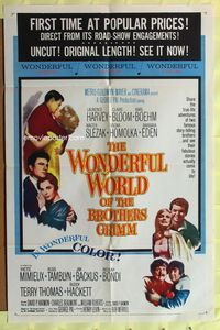 3r988 WONDERFUL WORLD OF THE BROTHERS GRIMM one-sheet movie poster '62 George Pal fairy tales!