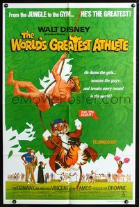 3r989 WORLD'S GREATEST ATHLETE one-sheet '73 Walt Disney, Jan-Michael Vincent is from the jungle!