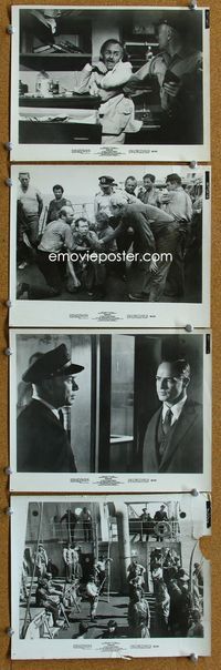 3s306 MORITURI 4 8x10 movie stills '65 Marlon Brando & Nazi captain Yul Brynner on ship!