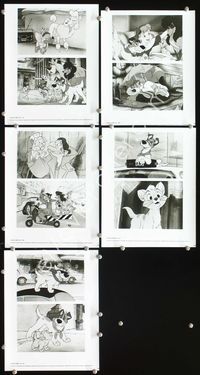3s220 OLIVER & COMPANY 5 8x10 stills '88 great images of Walt Disney cats & dogs in New York City!