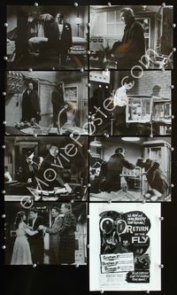3s083 RETURN OF THE FLY 9 8x10 stills '59 Vincent Price, Brett Halsey, John Sutton, David Frankham