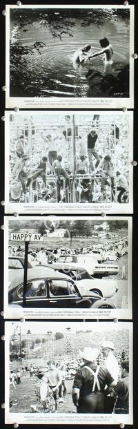 3s344 WOODSTOCK 4 8x10 movie stills '70 great images including classic skinny dipping scene!