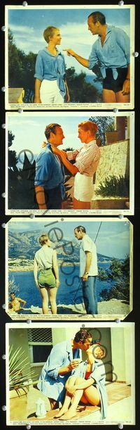 3s710 BONJOUR TRISTESSE 4 Eng/US color 8x10 movie stills '58 Deborah Kerr, Jean Seberg, David Niven