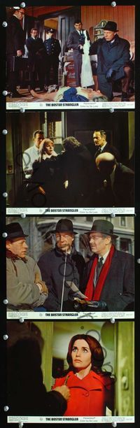 3s711 BOSTON STRANGLER 4 color 8x10s '68 Tony Curtis, Henry Fonda, George Kennedy, Murray Hamilton