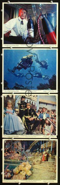 3s713 CAPTAIN NEMO & THE UNDERWATER CITY 4 color 8x10s '70 Robert Ryan, Chuck Connors, scuba divers!